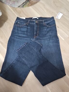 Nine WEST curvy Skinny High Rise Dark Blue Denim Jeans NWT 6L